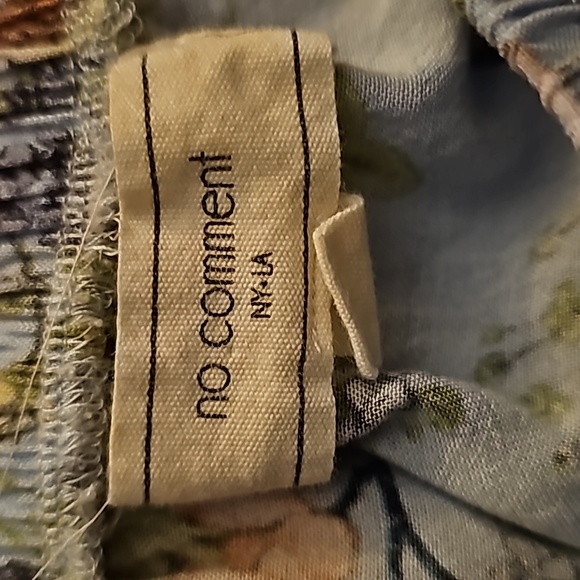 Brand is No Comment, size L, blue floral romper. - Picture 2 of 4